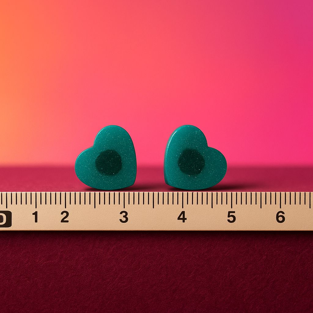 Turquoise Heart Stud Earrings