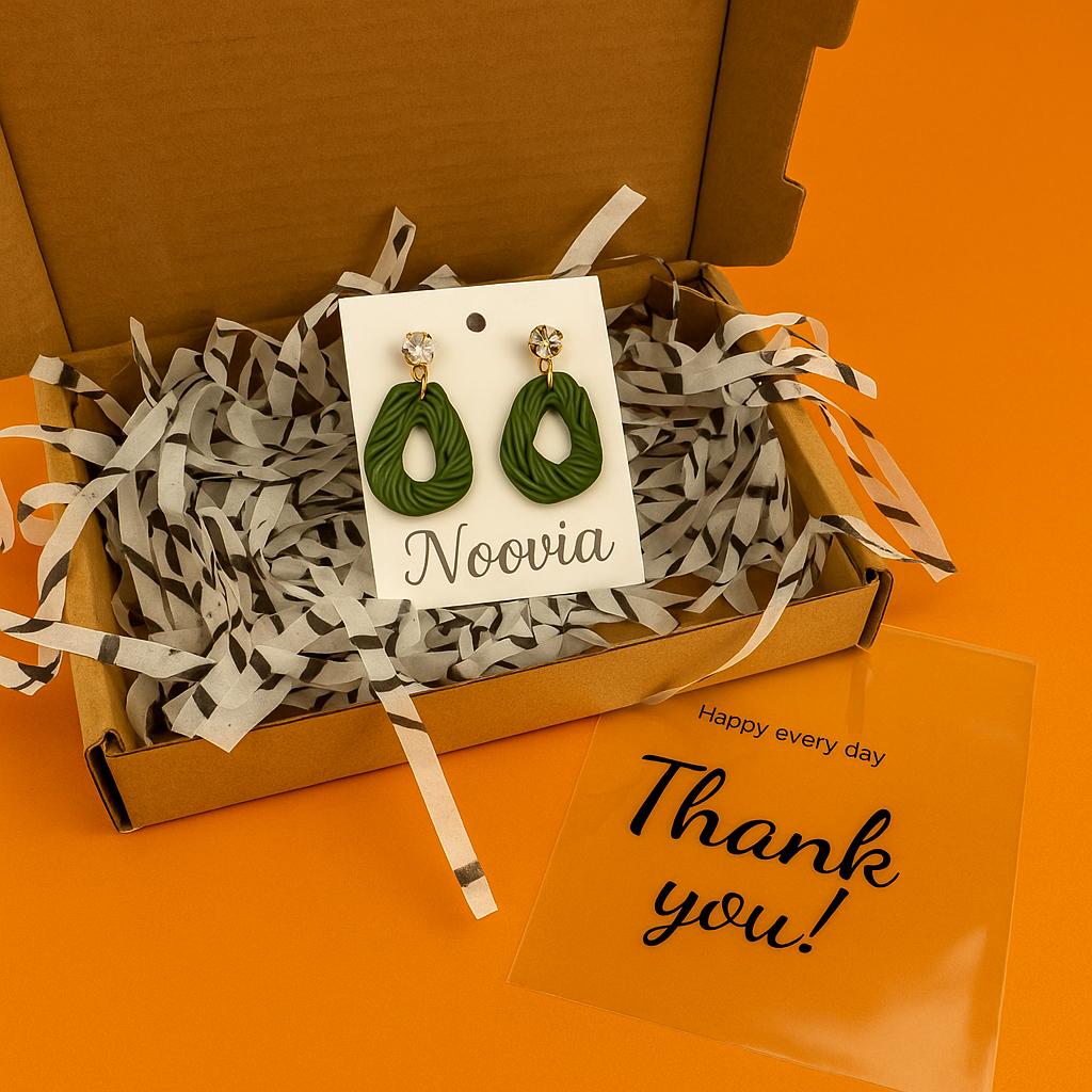 Emerald Waves Statement Earrings
