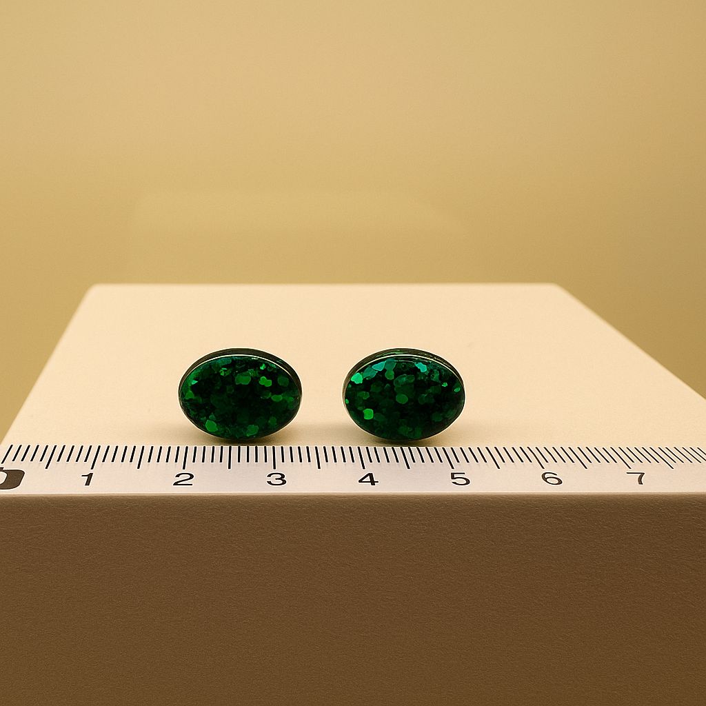 Emerald Oval Earrings