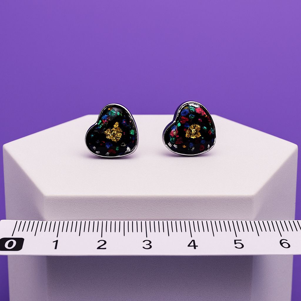 Galaxy Heart Earrings