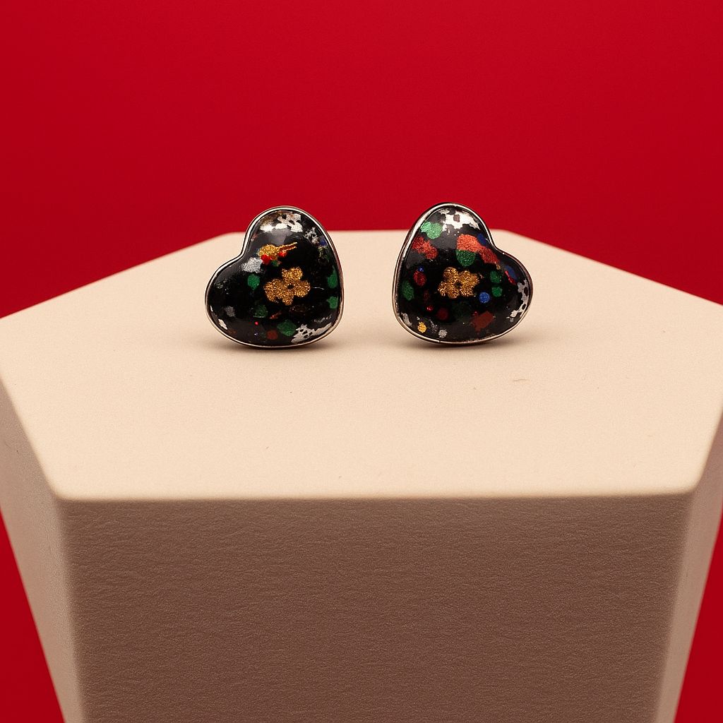 Galaxy Heart Earrings