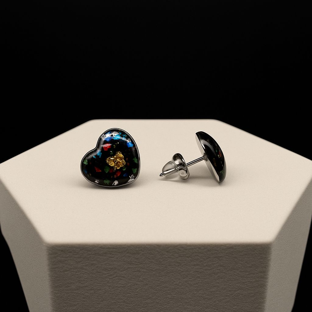 Galaxy Heart Earrings