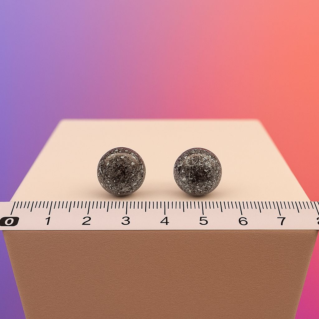 Galaxy Stardust Round Earrings– Celestial Sparkle