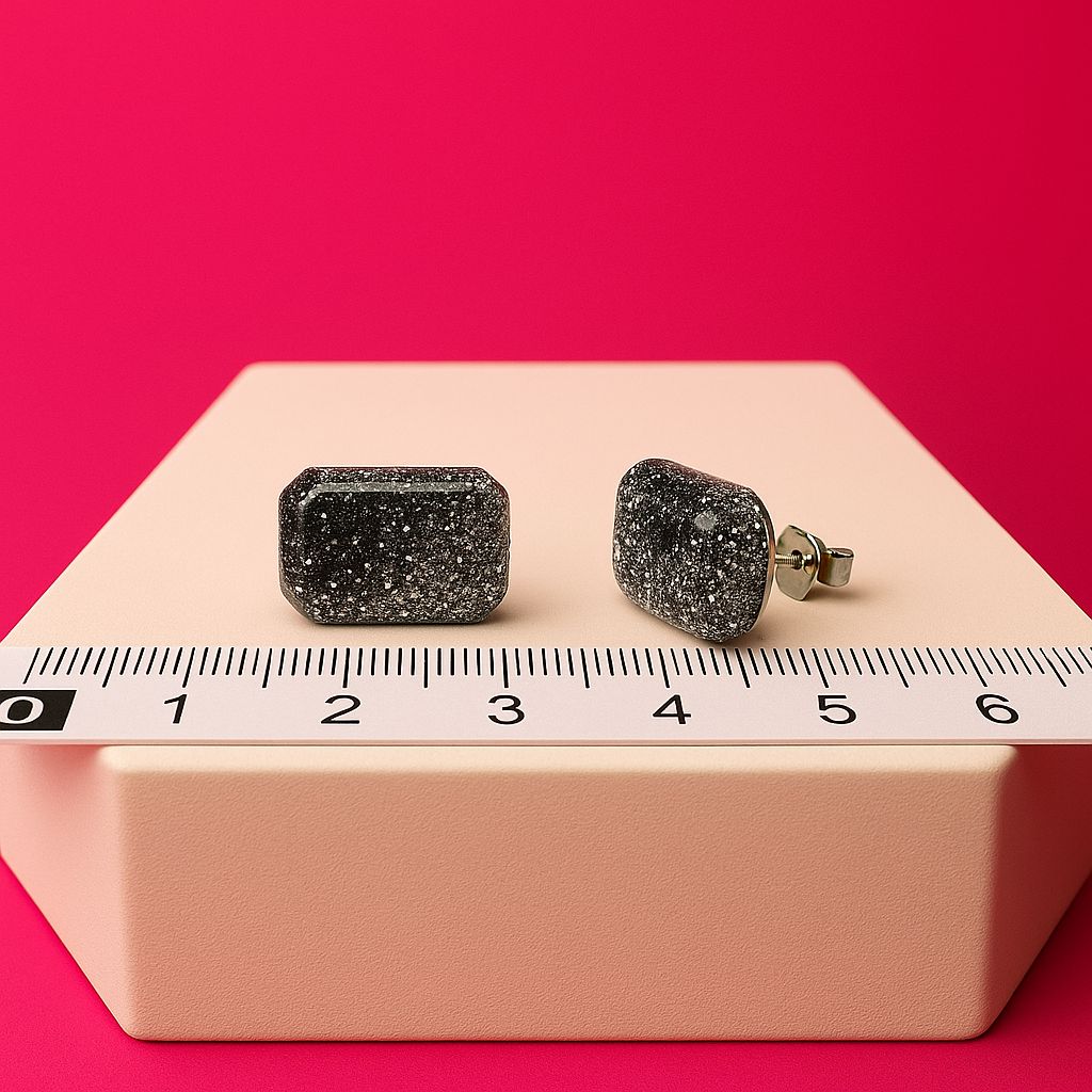 Galaxy Stardust Rectangle Earrings