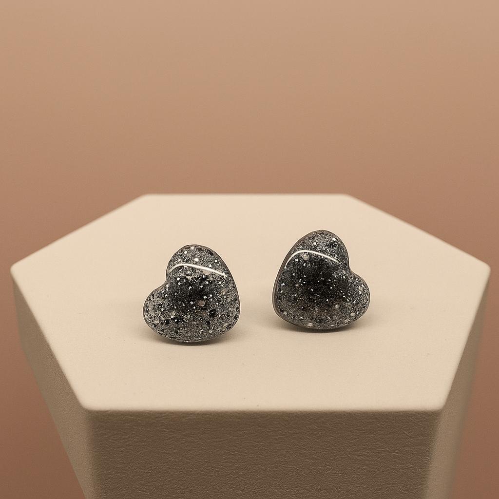 Galaxy Heart Earrings – Celestial Love Sparkle