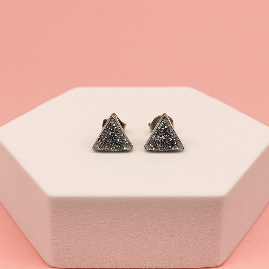 Galaxy Starlight Triangle Earrings– Celestial Sparkle