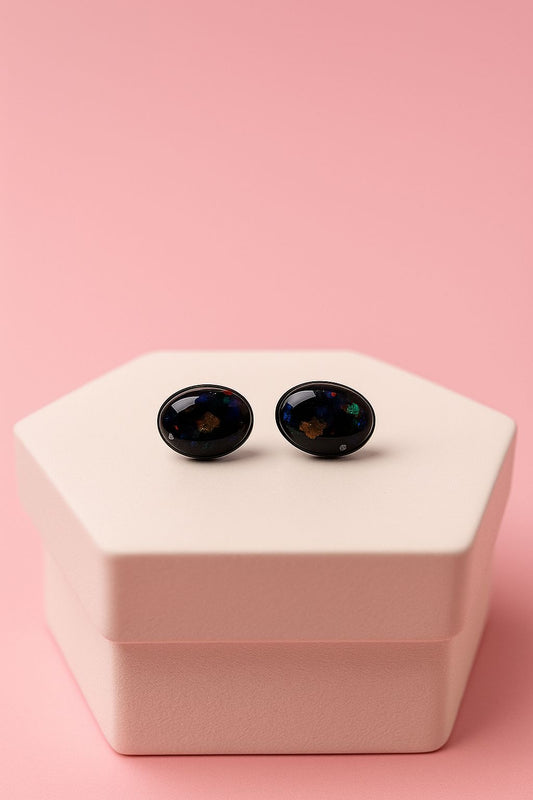 Galaxy Oval Stud Earrings