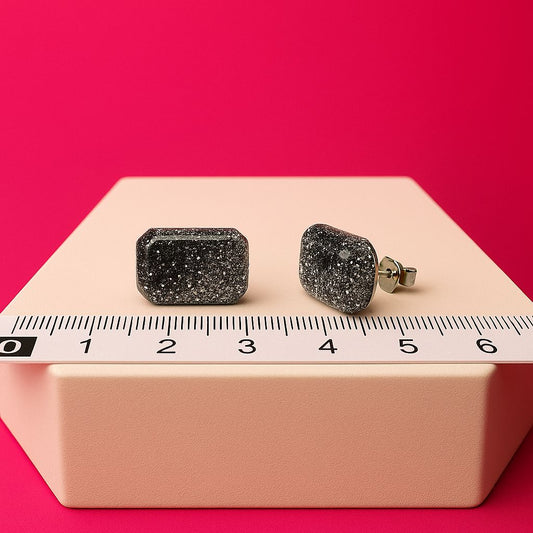 Galaxy Stardust Rectangle Earrings