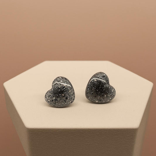 Galaxy Heart Earrings – Celestial Love Sparkle